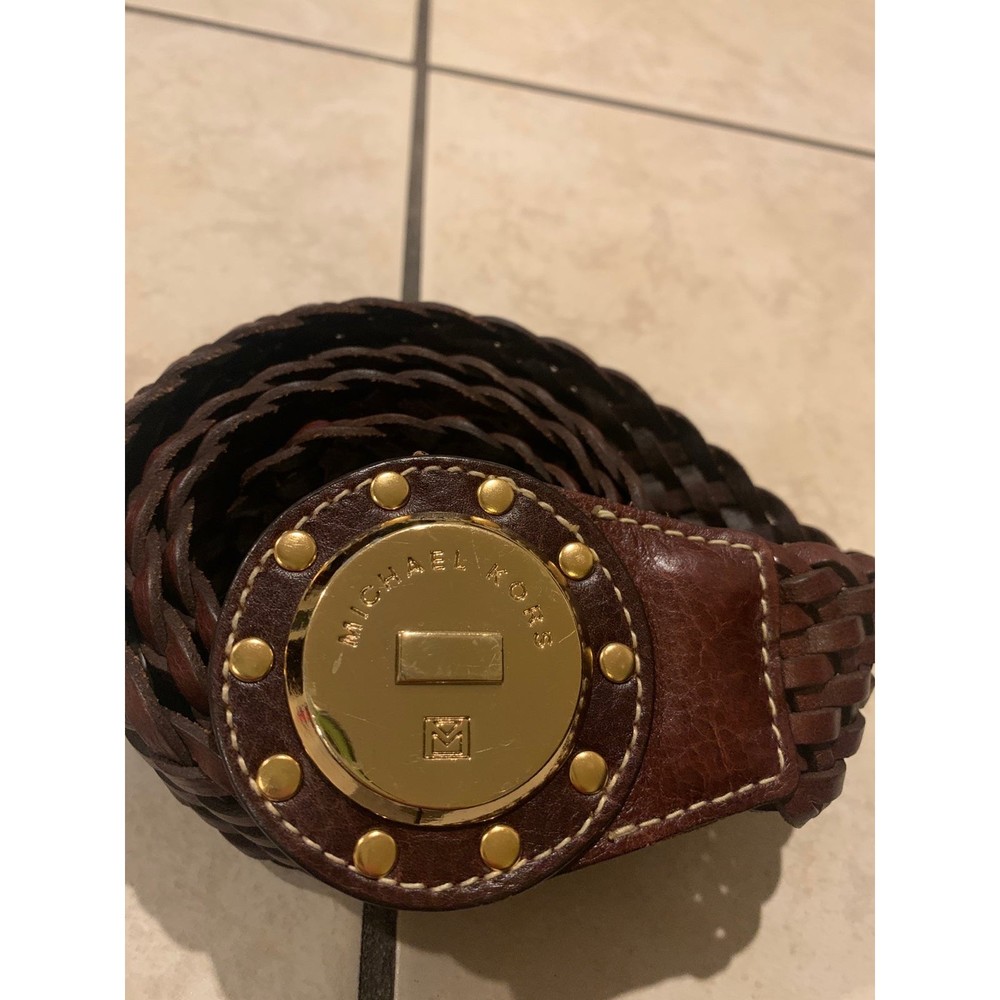 Michael kors woven braided belt